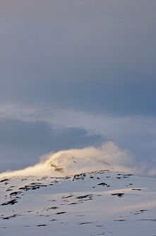 The smoking mountain, Börgefjell, Norway.