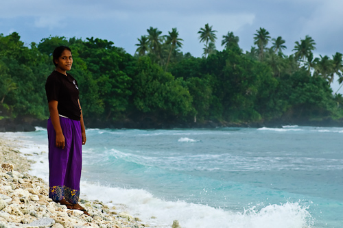 Elisapeta, the princess on her shore, Tafua, Samoa.